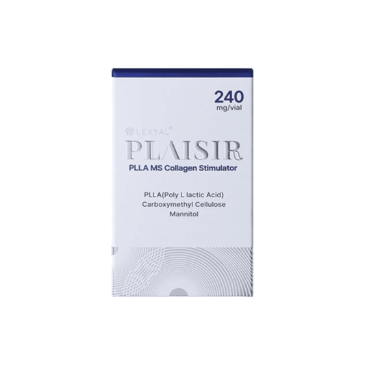 LEXYAL PLAISIR 240 collagen stimulator vial for enhanced volume and nutrition restoration.