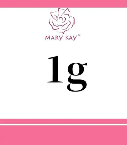 1 gram packaging from Mary Kay, showcasing product measurement in a sleek pink design.