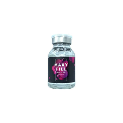 Maxy Fill 70cc body filler bottle for non-surgical body enhancement with high-efficiency HA gel by Nutrination.