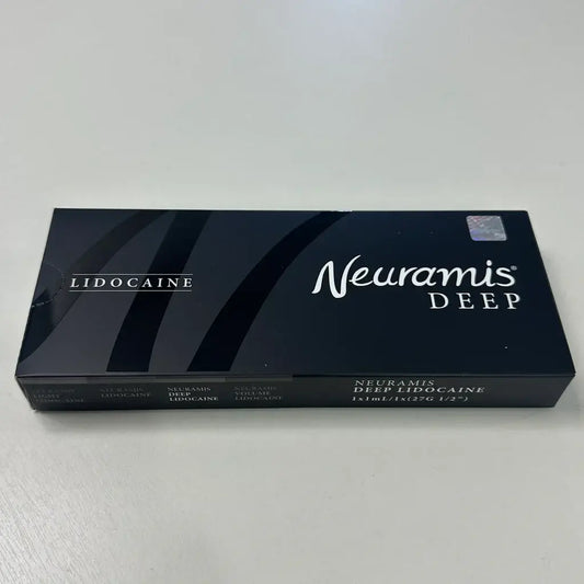 Neuramis Deep filler box with Lidocaine for moderate wrinkle correction and enhanced patient comfort.