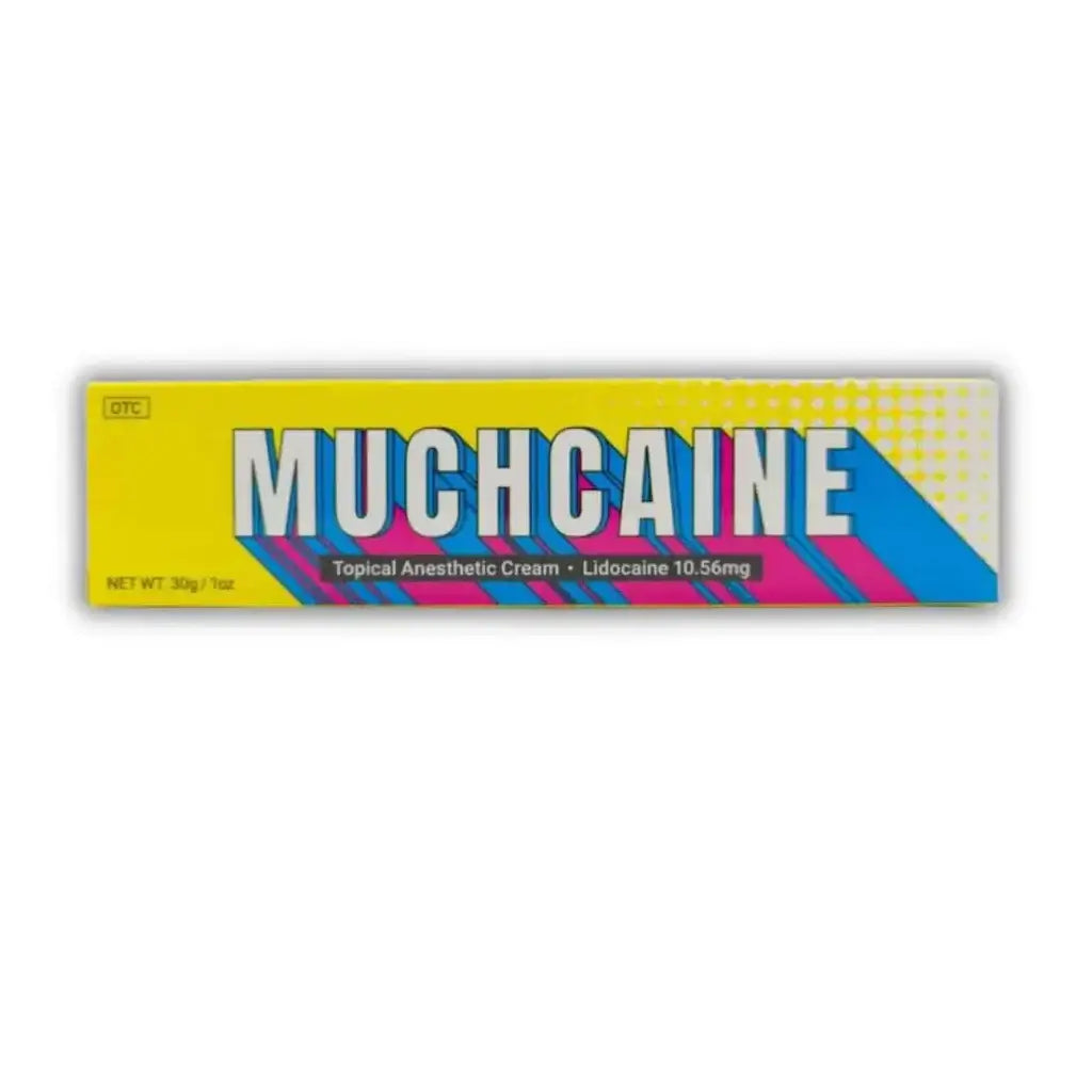 Muchcain cream 30g tube - portable topical anesthetic for numbing during cosmetic procedures.