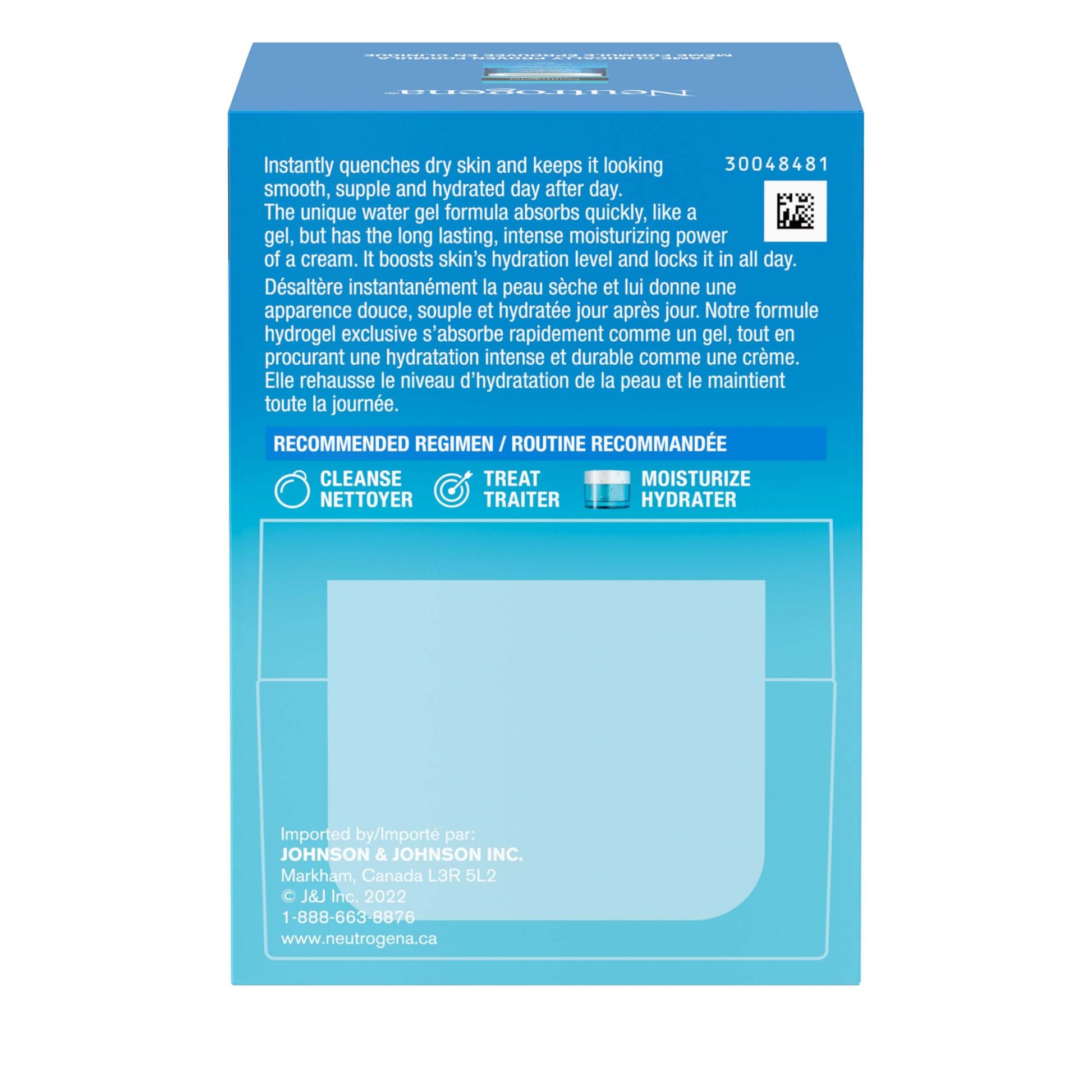 Neutrogena Hydro Boost Gel Cream 47ml packaging, hydrating formula with hyaluronic acid for quick moisture absorption.