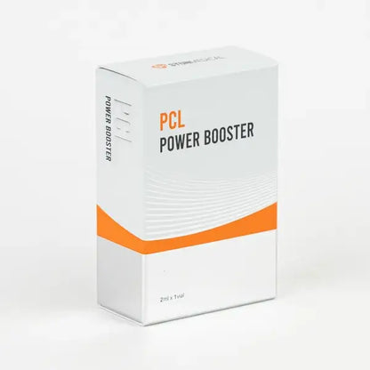 PCL POWER BOOSTER box, a high-performance collagen stimulator for immediate volume and long-term results by Nutrination.