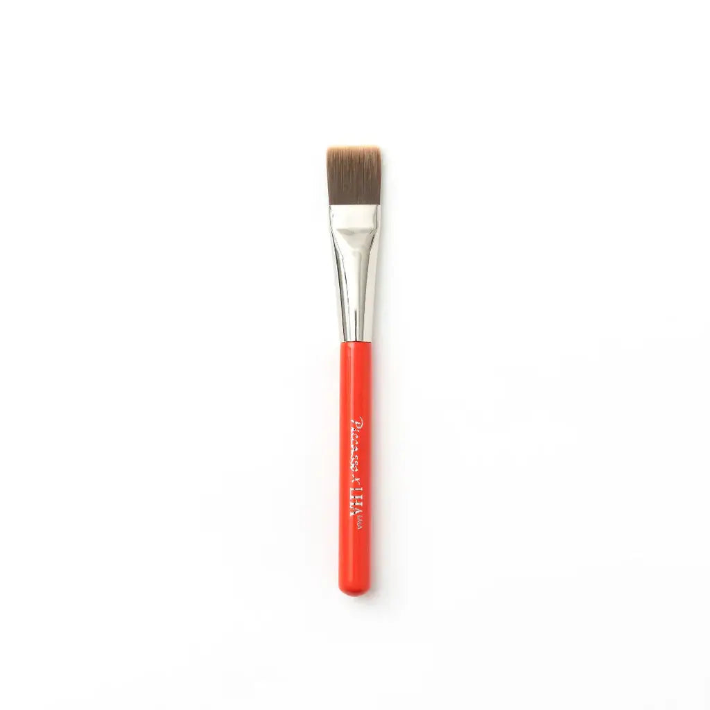 Professional red brush for applying LHALA PEEL set products with a sleek design, ideal for skin resurfacing.