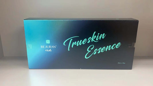 REJURAN True Skin Essence product packaging showcasing regenerative care for skin with polynucleotides.