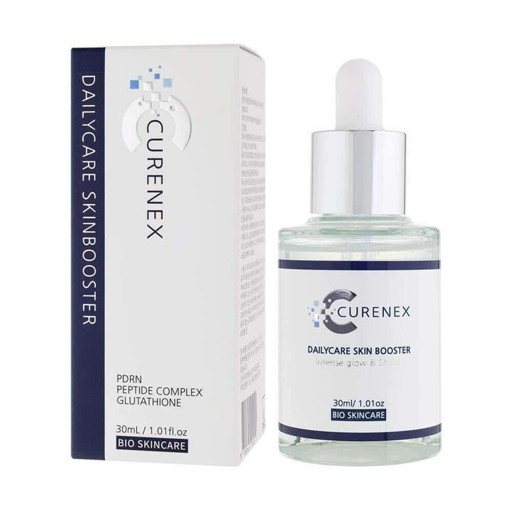 CURENEX Daily Care Skin Booster with PDRN and hyaluronic acid for skin rejuvenation and hydration.