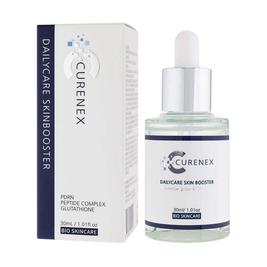 CURENEX Daily Care Skin Booster with PDRN and hyaluronic acid for skin rejuvenation and hydration.