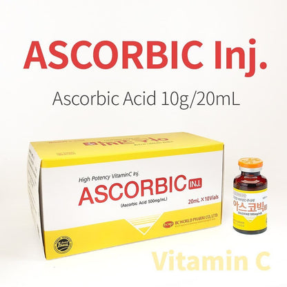 Nutrinations Vitamin C Vials Canada with 10g Ascorbic Acid in a 20mL bottle for high potency use